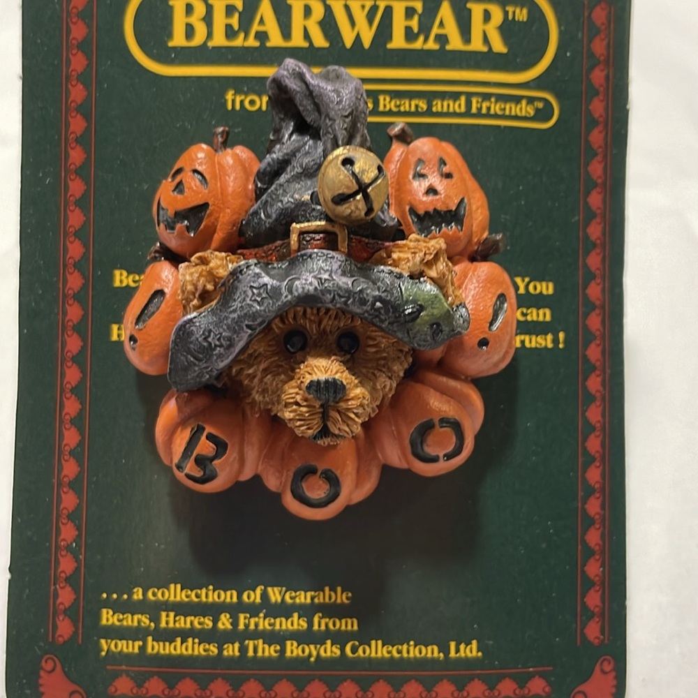 New Vintage Boyd’s BEARWEAR Halloween “Wilson the Wizard…BOO!” Pin/Brooch